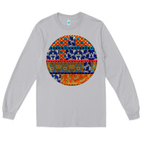 Moon Dust african fabric pattern round earrings Long Sleeve Tee - BundleAndBundleShop