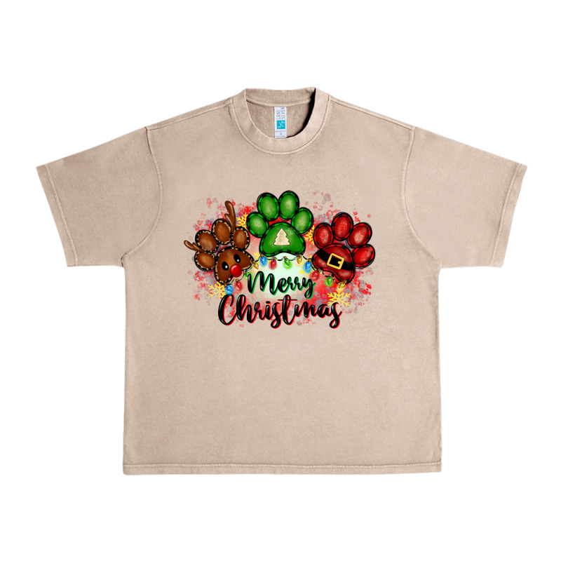 Merry Christmas Paws Urban Heavy Tee by FaDigitalArtStudio | Teevron