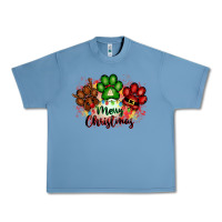 Pebble Blue merry christmas paws Urban Heavy Tee - FaDigitalArtStudio