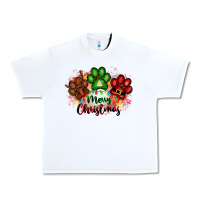 White merry christmas paws Urban Heavy Tee - FaDigitalArtStudio