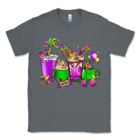 Charcoal Heather Mardi Gras coffee cups Classic Tee - HowdyJamesFarm