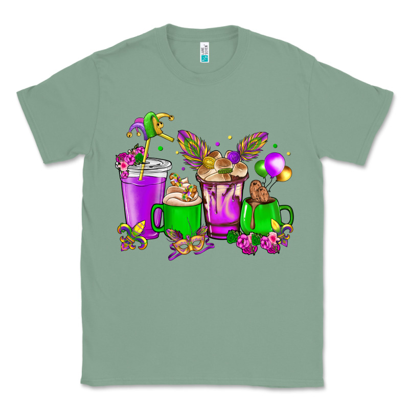 Mardi Gras Coffee Cups Classic Tee by HowdyJamesFarm | Teevron
