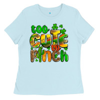 Baby Blue St. Patrick's too cute to pinch Ladies Tee - OliviaCreatesArt