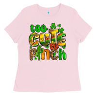 Bubblegum Pink St. Patrick's too cute to pinch Ladies Tee - OliviaCreatesArt