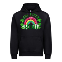 Black st patricks day one lucky mini Urban Hoodie - RanaPortraitStore
