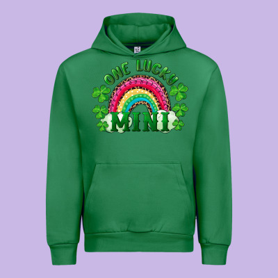 St Patricks Day One Lucky Mini Urban Hoodie Designed By Ranaportraitstore