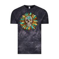 Cloud Black sunflower with skull Vintage Tee - RanaPortraitStore