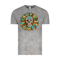 Cloud Rock sunflower with skull Vintage Tee - RanaPortraitStore