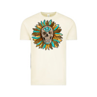 Vintage Arctic sunflower with skull Vintage Tee - RanaPortraitStore