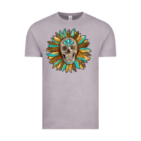 Vintage Zinc sunflower with skull Vintage Tee - RanaPortraitStore