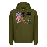 Army Green nursing in my heart Premium Hoodie - RacoonDesign