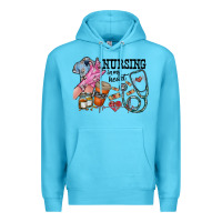 Ocean Blue nursing in my heart Premium Hoodie - RacoonDesign
