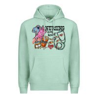 Seafoam nursing in my heart Premium Hoodie - RacoonDesign