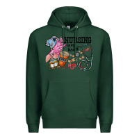 Sports Green nursing in my heart Premium Hoodie - RacoonDesign
