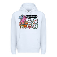 White nursing in my heart Premium Hoodie - RacoonDesign