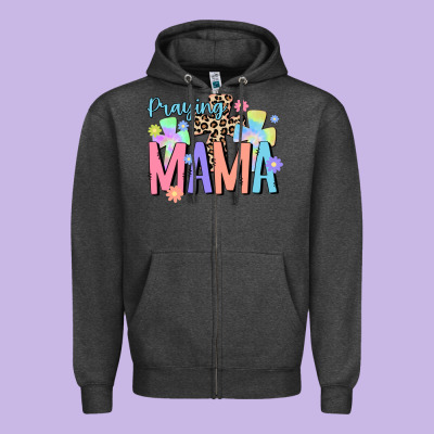 Praying Mama Zipper Hoodie Designed By Jahusdesignshop