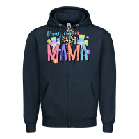 Navy praying mama Zipper Hoodie - JahusDesignShop