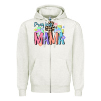 Oatmeal Heather praying mama Zipper Hoodie - JahusDesignShop