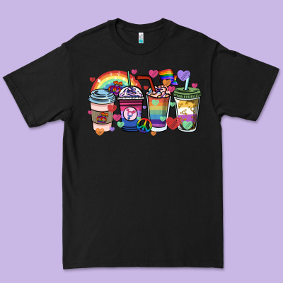 Lgbtq Coffee Cups Premium Tee Designed By Howdyjamesfarm