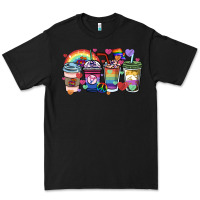 Black lgbtq coffee cups Premium Tee - HowdyJamesFarm