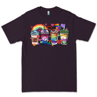 Plum lgbtq coffee cups Premium Tee - HowdyJamesFarm