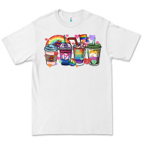 White lgbtq coffee cups Premium Tee - HowdyJamesFarm