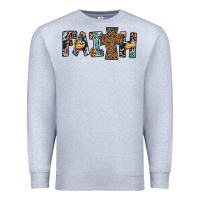 Heather Grey faith cross Premium Sweatshirt - JahusDesignShop