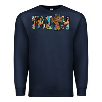 Navy faith cross Premium Sweatshirt - JahusDesignShop