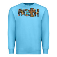 Ocean Blue faith cross Premium Sweatshirt - JahusDesignShop