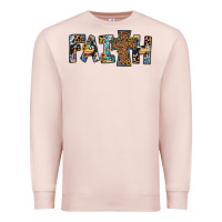 Pale Pink faith cross Premium Sweatshirt - JahusDesignShop