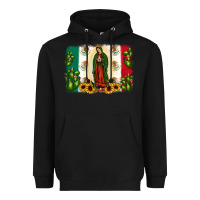 Black mexican flag our lady of guadalupe Heavyweight Hoodie - JahusDesignShop