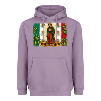Lavender mexican flag our lady of guadalupe Heavyweight Hoodie - JahusDesignShop