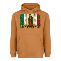 Meerkat mexican flag our lady of guadalupe Heavyweight Hoodie - JahusDesignShop