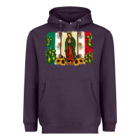 Plum mexican flag our lady of guadalupe Heavyweight Hoodie - JahusDesignShop