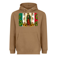 Toasted Coconut mexican flag our lady of guadalupe Heavyweight Hoodie - JahusDesignShop