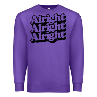 Purple alright alright alright Premium Sweatshirt - baoMotion