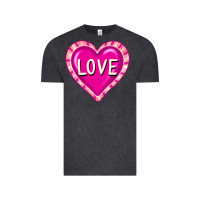 Vintage Black valentine's day hearts Vintage Tee - FaDigitalArtStudio