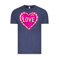 Vintage Denim valentine's day hearts Vintage Tee - FaDigitalArtStudio