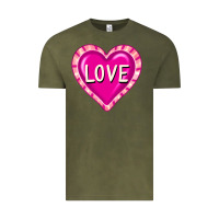 Vintage Olive valentine's day hearts Vintage Tee - FaDigitalArtStudio