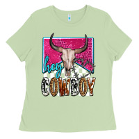 Matcha western hey cowboy Ladies Tee - OliviaCreatesArt