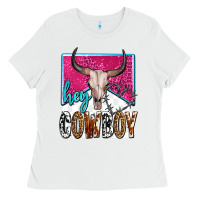 White western hey cowboy Ladies Tee - OliviaCreatesArt