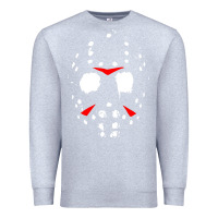 Heather Grey mask halloween Premium Sweatshirt - baoMotion
