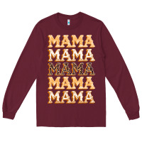 Burgundy fall mama Long Sleeve Tee - BundleAndBundleShop