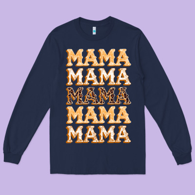Fall Mama Long Sleeve Tee Designed By Bundleandbundleshop