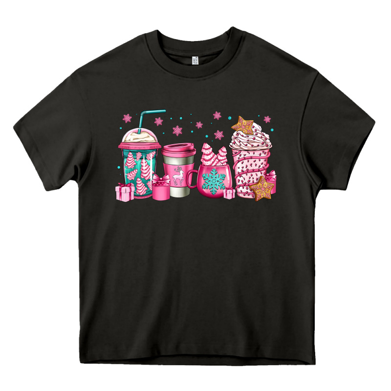 Pink Christmas Coffee Heavy Core Tee by Jasminsmagicworld | Teevron