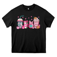 Black pink Christmas coffee Heavy Core Tee - Jasminsmagicworld