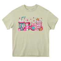 Mossy pink Christmas coffee Heavy Core Tee - Jasminsmagicworld