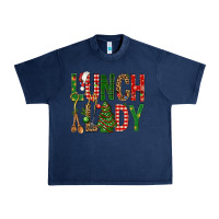 Navy Lunch Lady Christmas Urban Heavy Tee - BundleAndBundleShop