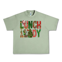 Oil Green Lunch Lady Christmas Urban Heavy Tee - BundleAndBundleShop