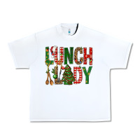 White Lunch Lady Christmas Urban Heavy Tee - BundleAndBundleShop